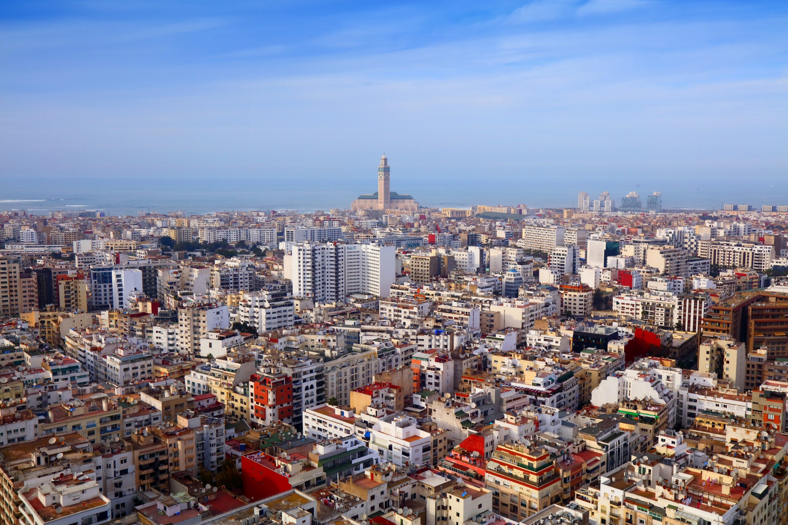 Casablanca,,Biggest,City,In,Morocco.,Cityscape,Of,Downtown,Casablanca.